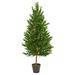 Nearly Natural Tree UV Resistant Olive Cone Topiary Artificial