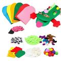 Toys for Boys and Girls 3-6 Years DIY Felt Hand Puppet Making Materials Kit Lovely Animals Theater Craft Fabric Storytelling Gloves Role Play Party Supplies Educational Doll for Children Gift