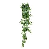 Vickerman 6 Artificial Green & White Grape Leaf Ivy Hanging Bush.