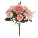 iOPQO Artificial flowers Artificial Peony Flowers Simulation Rose Wedding Bouquetss Fake Floral Rose Flower Silk Flower Hand Tied Bouquet Pink peony flower (1pc) light pink D