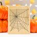Spider web Art Rubber Stamp Laser Engraved Craft Stamp on Wood Mounted Block Size 1-3/4â€� x 1-3/4â€� Made in USA