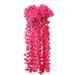 YUEHAO Home Decor Garland Basket Wisteria Flower Hanging Artificial Wall Hanging Flowers Violet Artificial Flowers Artificial Flowers Hot Pink