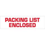 Tape Logic Pre-Printed Carton Sealing Tape Packing List Enclosed 2.2 Mil 2 x 110 yds. Red/White