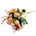 Artificial Rose Flowers Simulation Rose Wedding Bouquets Fake Floral Rose Flower Silk Flower Artificial Flower Multi-use Bright-colored Faux Silk Flower Simulation Rose Display for Gifts