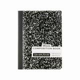 BAZIC Composition Book Black Marble College Ruled 100 Sheet Notebook 1-Pack