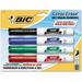 Bic GDEMP41-AST Great Erase Grip Dry Erase Marker Tank Assorted Colors 4 Pk