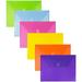 JAM Paper & Envelope Assorted Plastic Hook & Loop Envelopes 9 3/4 x 13 Multicolor 6 per Pack