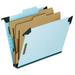 Hanging Classification Folders with Dividers Letter Size 2 Dividers 2/5-Cut Exterior Tabs Blue | Bundle of 10 Each