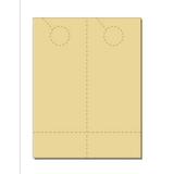 Door Hangers with Coupon Print Ready 4.25 x 11 2-UP on 8.5 x 11 Gold 67-lb Vellum Perforated for Separation with 1.5 Hole - 250 Sheets