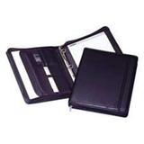 Samsill Corporation SAM15650 Zipper Binder- Letter- 2 Exterior Pockets- Expandable Pocket- BK