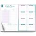 Clever Fox Weekly Desk Planner Ã¢â‚¬â€œ Desktop Weekly To Do List Notepad & Planning Pad for Boosting Productivity 50 Tear Off Weekly Journal Sheets Size: 8.5 x 11 Ã¢â‚¬â€œ Turquoise