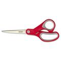 Multi-Purpose Scissors- Pointed- 8 Length- 3-3/8 Cut- Red/Gray