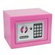 Digital Security Safe Box for Valuables - Compact Steel Lock Box with Electronic Combination Keypad by Stalwart- Pink