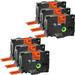 GREENCYCLE 6 Pack Compatible for Brother TZe-B51 TZ-B51 TZB51 TZeB51 TZe Tape 24mm 1 Laminated Black on Fluorescent Orange Label Tapes Cassette use in Ptouch Labeler Label Maker