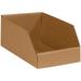 Box Partners Open Top Bin Boxes 6 x 18 x 4 1/2 Kraft 50/Bundle BINBWZ618K