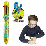 Rainbow Writer - Kangaroo Multicolor Pen from Deluxebase. 8 in 1 Retractable Ballpoint Pen. Colored Pens for Kids Back to School Supplies and Office Supplies. Kangaroo Pen Party Favors for Kids.