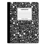 Quad Rule Composition Book Quadrille Rule Black Marble Cover 9.75 X 7.5 100 Sheets 6/pack | Bundle of 2 Packs