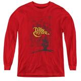 Dark Crystal/Poster Lines Youth Long Sleeve T-Shirt Red
