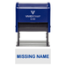 Vivid Stamp Missing Name Teacher Self-Inking Office Rubber Stamp (Blue) - X-Large