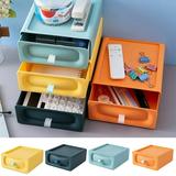 Cheers.US Stackable Storage Drawers Desktop Stacking Drawers Storage Containers with Drawers Plastic Drawer Organizer for Countertop Drawers Desk Organizer for Makeups Art Supplies Jewelry