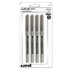 Uniball Vision Rollerball Pens Fine Point (0.7mm) Black Ink 4 Count