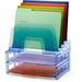 Officemate Blue Glacierâ„¢ Large Incline Sorter w/ 2 Letter Trays