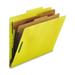 Nature Saver Letter Recycled Classification Folder - 8 1/2 x 11 - 2 Expansion - 2 Fastener Capacity for Folder - Top Tab Location - 2 Divider(s) - Yellow - 100% Recycled - 10 / | Bundle of 5 Boxes