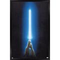 Star Wars: Original Trilogy - Blue Lightsaber Wall Poster 14.725 x 22.375 Framed