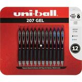 uni-ball 207 Retractable Gel Pen Medium Point 0.7mm Assorted Ink Colors 12 Ct