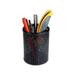 Urban Collection Punched Metal Pencil Cup 3 1/2 x 4 1/2 Black