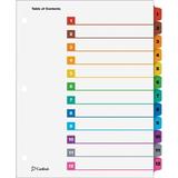 Onestep Printable Table Of Contents And Dividers 12-Tab 1 To 12 11 X 8.5 White 1 Set | Bundle of 5 Sets