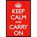 Keep Calm (RED) Laminated & Framed Poster (24 x 36)
