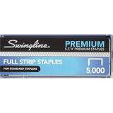 Swingline S.F.4-5M Premium Standard Staples 210 Per Strip - Standard - 1/4 Leg - 1/2 Crown - Chisel Point - Silver - 5000 / Box