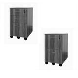 Mayline Office Pedestal Filing Cabinets in Gray Steel (Set of 2)