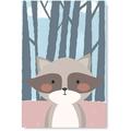 Awkward Styles Raccoon in Forest Picture Raccoon Poster Raccoon Printed Artwork Cute Animals Poster Forest Wallpaper Baby Room Art Decor Raccoon Unframed Illustration Forest Inspirational Kids Decor