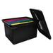 File Tote with Lid Letter/Legal Files 14.25 x 18 x 10.88 Black | Bundle of 2 Each