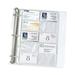 C-Line Business Card Binder Pages For 2 x 3.5 Cards Clear 20 Cards/Sheet 10 Sheets/Pack