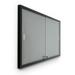 Displays2go 5 x 3 Indoor Bulletin Board Locking Slide Doors Gray Tackboard - Black (FBSD63BKGLG)