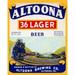 Altoona 36 Lager Beer Poster Print by Vintage Booze Labels (11 x 14)