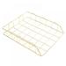 1 Tier Gold Desk Organizer Rack Stackable Paper Tray Organizer File Organizer for Home Office and Desk Accessories