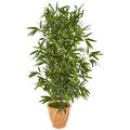 Nearly Natural 4.5 in. Bamboo Artificial Tree in Terra Cotta Planter