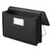 Smead Poly Premium Wallets 5.25 Expansion 1 Section Elastic Cord Closure Legal Size Black (71510)