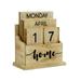 Vintage Wood Perpetual Calendar Shabby Chic Blocks Desktop Calendar Rustic Wooden Rectangle Calendar Home Office Decoration