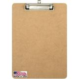 Officemate Low-profile Clipboard - 1 Clip Capacity - 9 x 12 1/2 - Low-profile - Hardboard - Brown - 1 Each | Bundle of 5 Each