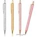 4Pcs Ballpoint Pens Comfortable Writing Pens Metal Retractable Pretty Journaling Pens Black Ink Medium Point 1.0 mm Gift Pens Cute Pens Office Supplies for Women&Men