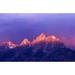 Pink light at dawn on the Grand Teton Grand Teton National Park Wyoming USA. Poster Print by Russ Bishop (24 x 36)