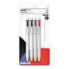 Uniball One Retractable Gel Pens Medium Point (0.7mm) Gel Pen Tips Assorted Ink 4 Count