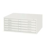 Safco 5 Drawer Metal Flat Files Cabinet for 24 x 36 Documents in White