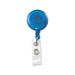 Translucent Retractable ID Card Reel 34 Extension Blue 12/Pack