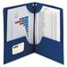 Smead-1PK Lockit Two-Pocket Folder Textured Paper 100-Sheet Capacity 11 x 8.5 Dark Blue 25/Box